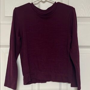 Dark Purple Top with Ruffle Bottom